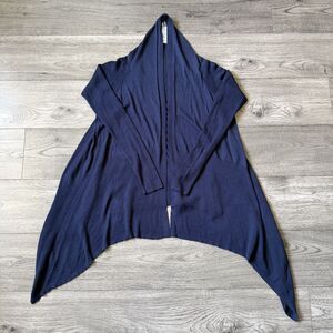 Tommy Bahama Navy Blue Open Front Waterfall Cardigan Sweater - Size Small